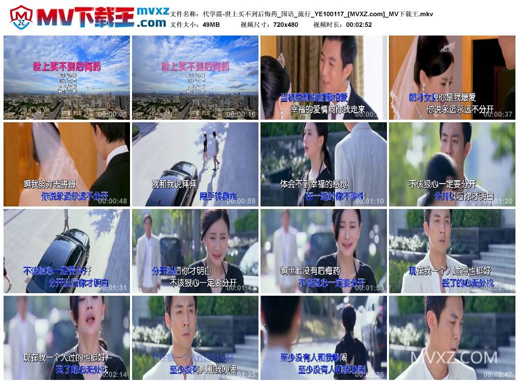 代学霞-世上买不到后悔药_国语_流行_YE100117